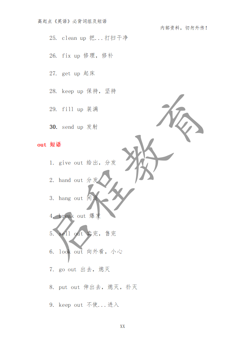 高起点《英语》必背词组及短语（理）(图11)