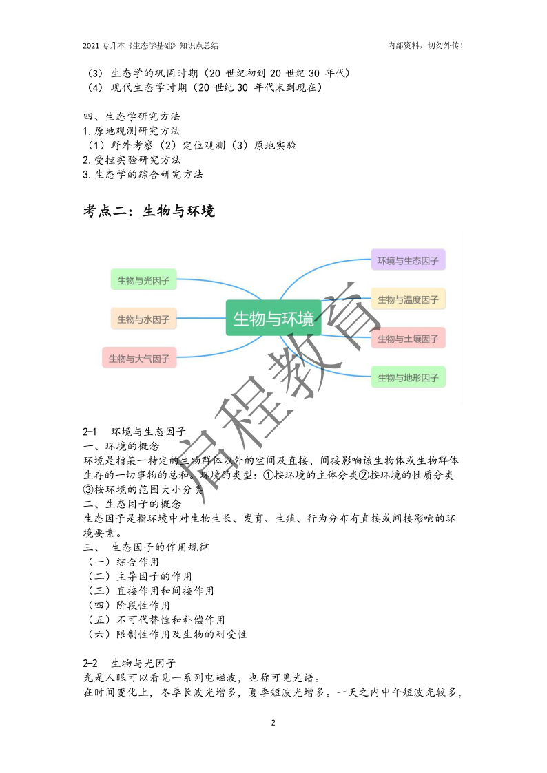 专升本《生态学基础》知识点总结（理工类）(图2)