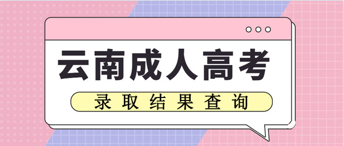 云南省成人高考录取结果查询