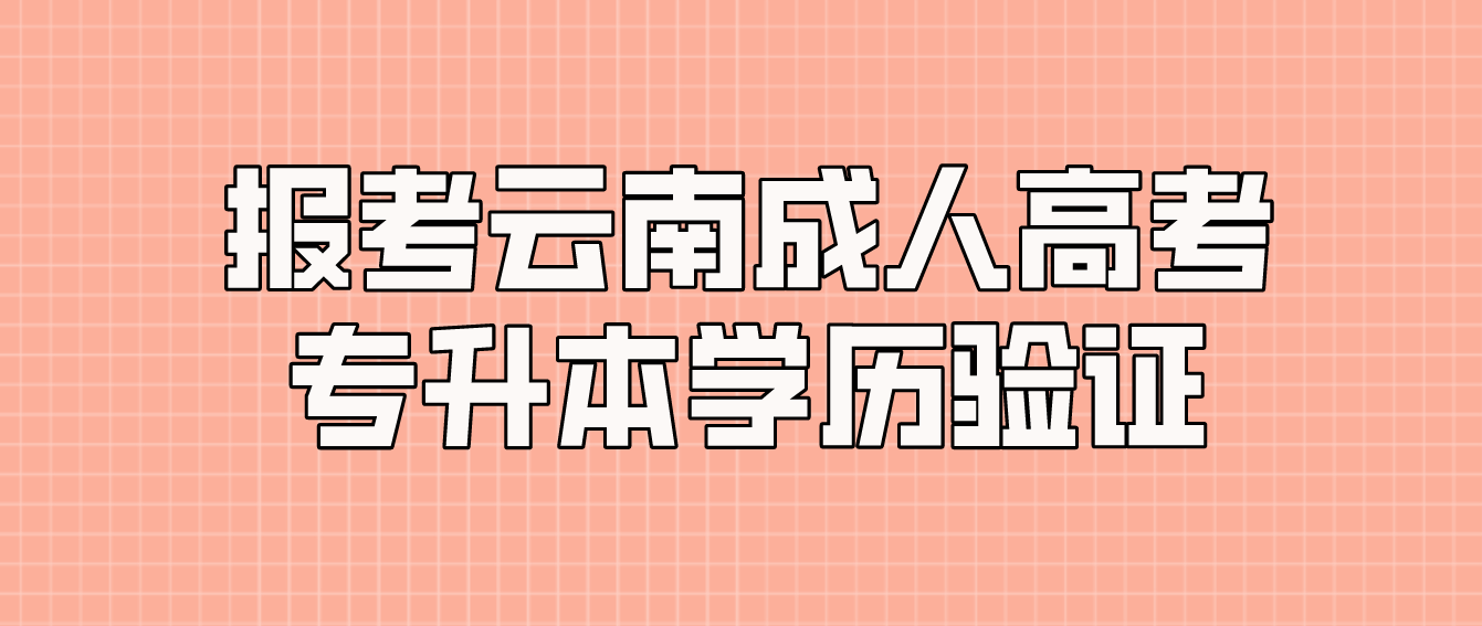 报考云南成人高考专升本应具有什么学历，如何进行验证？