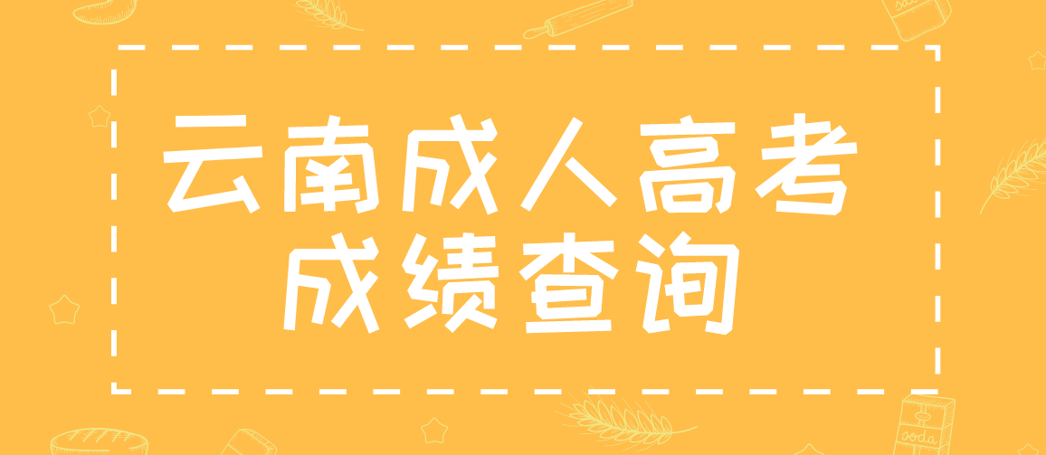 2022年云南省成人高考成绩查询方式